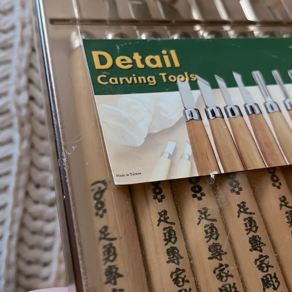 🌟Vintage Taiwan Wooden Fine Art Carving Tools Linoleum Wood Set Eight (x8)🌟 - Picture 7 of 7